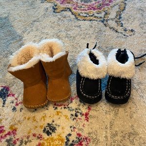 Baby uggs and black boots